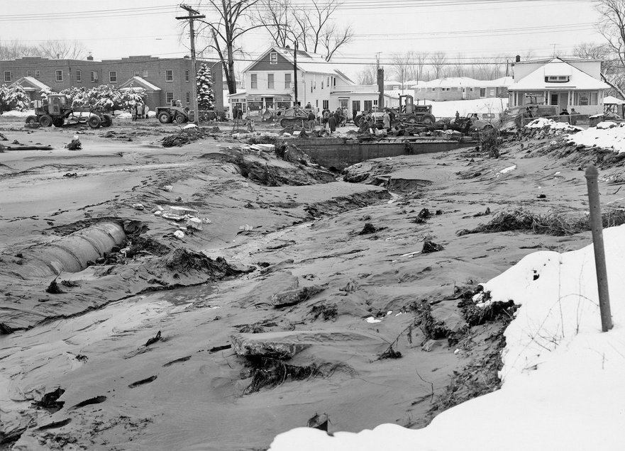 scoured channel of the Krumkill east branch 21 March 1963