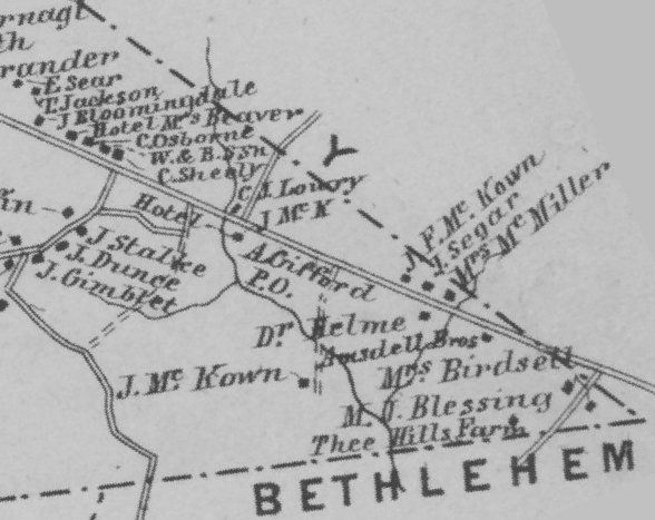 McKownville
portion of Beers 1866 map