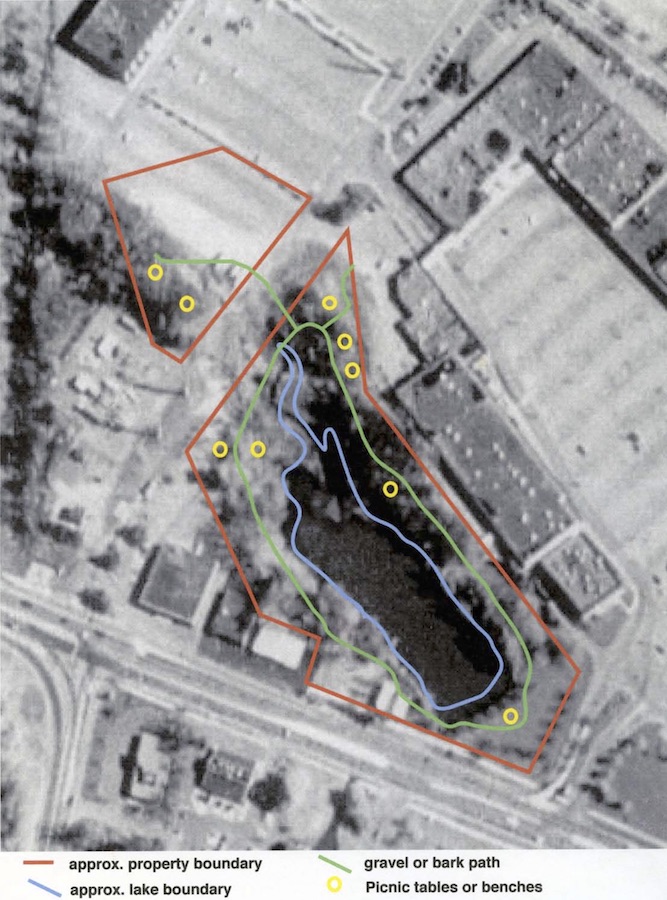 outline map of the
McKownville Reservoir Park proposal 2006
